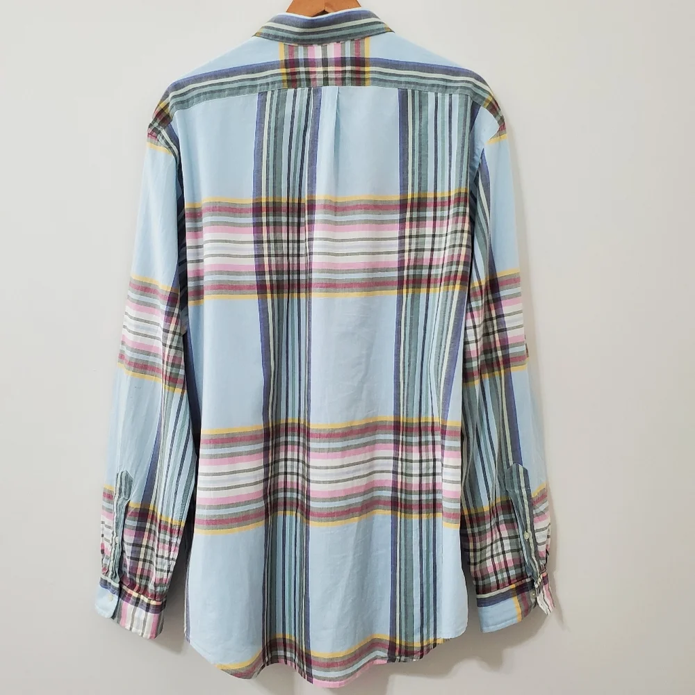 Ralph Lauren Authentic Indian Madras Long Sleeve Button Down Shirt XXL - Picture 5 of 8